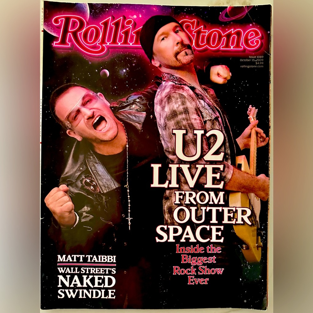 264.   ROLLING STONE MAGAZINE ISSUE1089 10-15-2009titled U2 LIVE FROM OUTERSPACE
